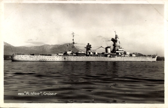 Ak Französisches Kriegsschiff, Algérie, Croiseur