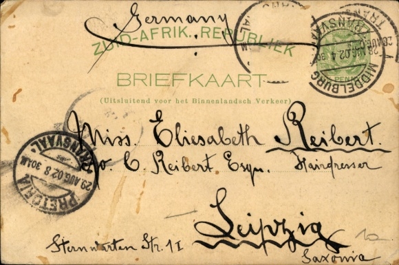 Postal stationery Passepartout Postcard South Africa, cattle carts