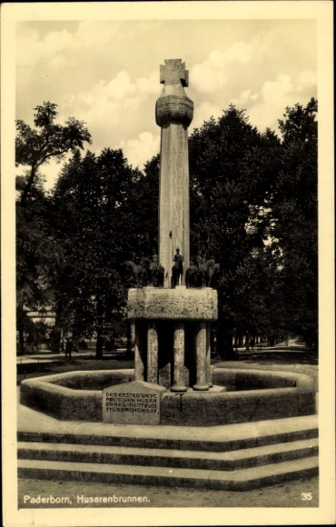 PC Paderborn in Westphalia, Hussar Fountain