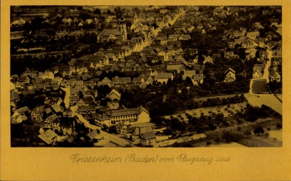 Ak Friesenheim in Baden, Luftaufnahme
