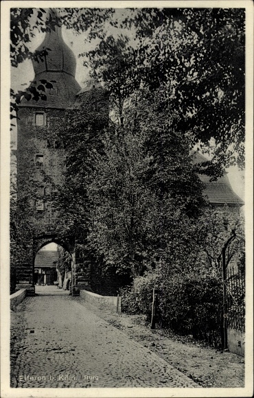 Ak Efferen Hürth bij de wijk Rhein Erft, kasteel, poort van Keulen