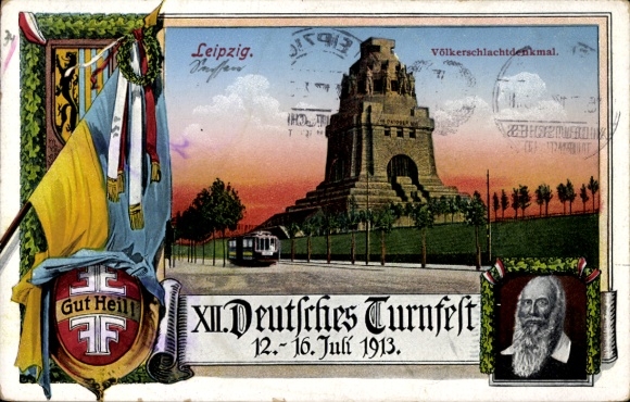 PC Leipzig in Saxony, XII German Gymnastics Festival 1913, Monument to the Battle of the Nations, Turnvater Jahn