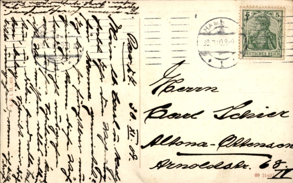 Postcard Hamburg Nord Eppendorf, General Hospital, Pavilion 20