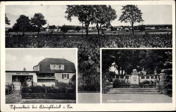 PC Schmorkau Neukirch Sachsen, war memorial, village, shop Emil Bartsch