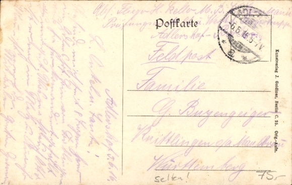 Postcard Berlin Treptow Adlershof, Fire Department Depot Selchow Street