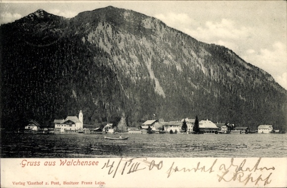 Postcard Walchensee Kochel am See, Panorama