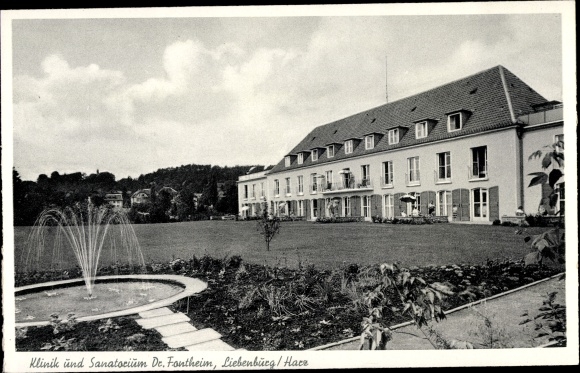 Postcard Liebenburg am Harz, clinic and sanatorium Dr. Fontheim