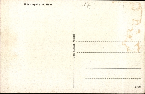 Ansichtkaart Süderstapel Stack Sleeswijk-Holstein, kerk, geit