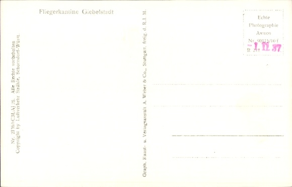 Postcard Giebelstadt in Lower Franconia, aerial photograph, Geyerschloss, settlement