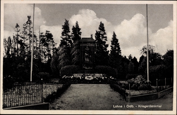 Ak Lohne in Oldenburg, Kriegerdenkmal