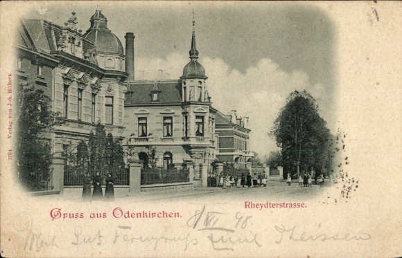Postcard Odenkirchen Mönchengladbach on the Lower Rhine, Rheydterstraße