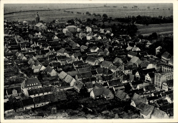 Postcard Kandel in the Palatinate Bienwald, aerial photograph