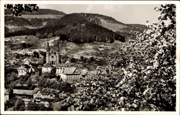 Ak Forbach im Murgtal Schwarzwald Baden, Schwarzenbachtalsperre,  Hotel Friedrichshof, Landschaft