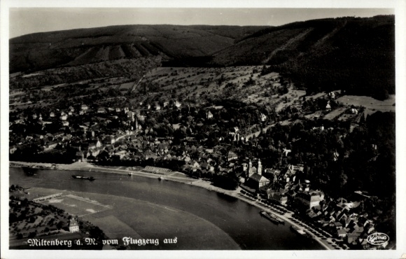 Postcard Miltenberg am Main Lower Franconia, aerial photograph