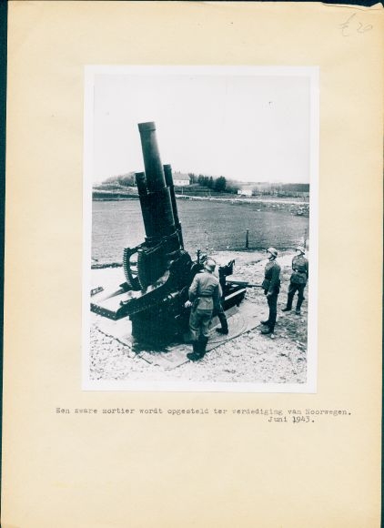 Photo German Wehrmacht, heavy mortar in the defense of Norway, June 1943