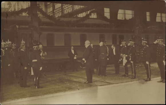 PC Zürich Stadt Schweiz, Kaiser Wilhelm II, reception at the train station, 1912