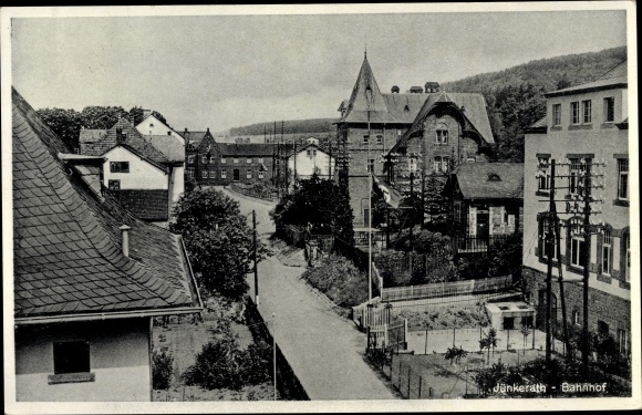 Postcard Jünkerath in the Eifel Rhineland Palatinate, train station