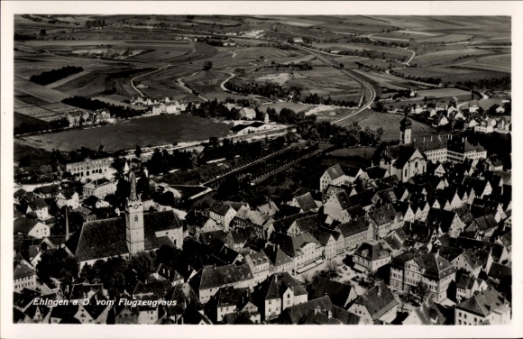 Ak Ehingen im Hegau Baden, Luftaufnahme