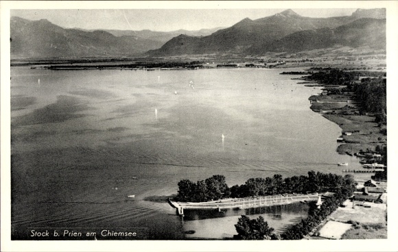 KP Stock Prien am Chiemsee Górna Bawaria, zdjęcie lotnicze
