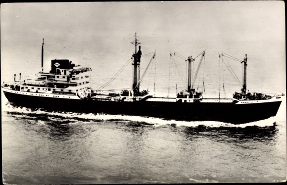 Postcard MVCongokust, MV Senegalkust, NV Nederlandse Tank en Paketvaart Mij.