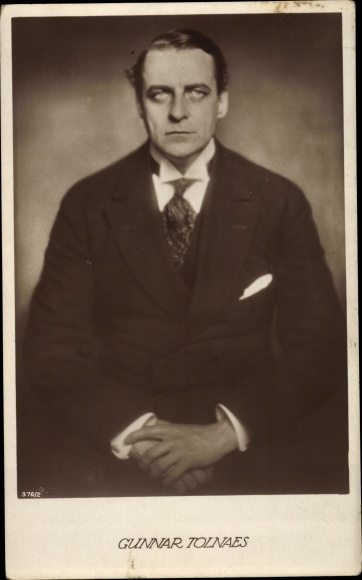 Postcard Actor Gunnar Tolnaes, Portrait, Ross Verlag 376 2