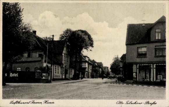 Postcard Zeven in Lower Saxony, Otto Telschow Street