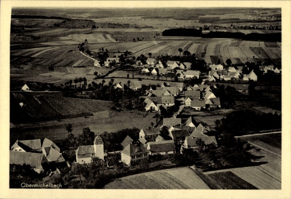 Ak Obermichelbach Mittelfranken, Fliegeraufnahme