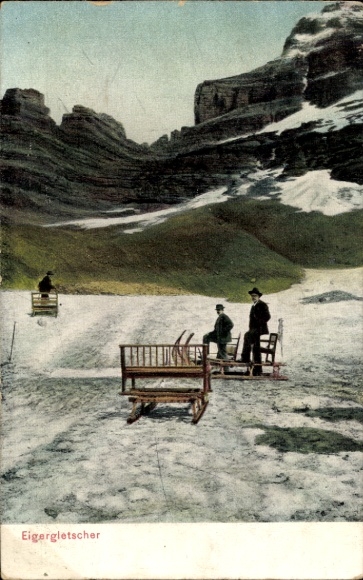 Ak Kanton Bern, Eigergletscher, Schlitten