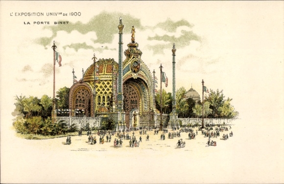 Chromo-Litho Paris, World Exhibition 1900, Porte Binet