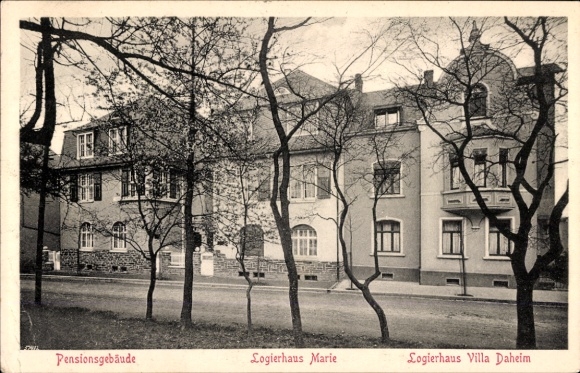 Postcard Rengsdorf in the Westerwald, Pension Kaestner, Logierhaus Marie, Villa Daheim