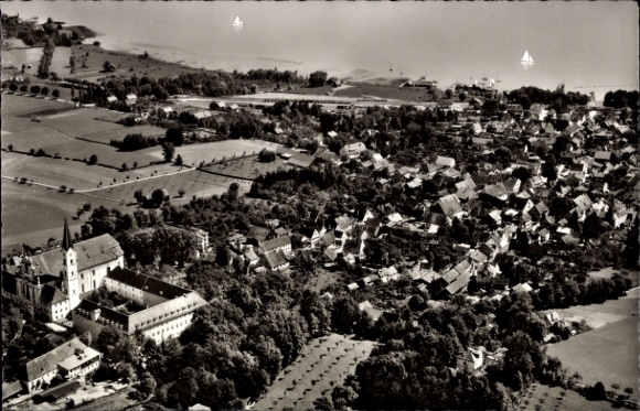 Ak Dießen am Ammersee Oberbayern, Fliegeraufnahme