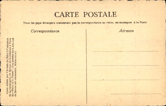 Artist Postcard Salvation Army, Before the Descent