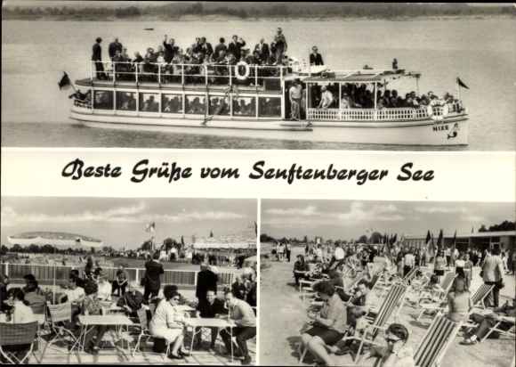 KP Senftenberg, Senftenberger See, plaża, taras, statek Nixe