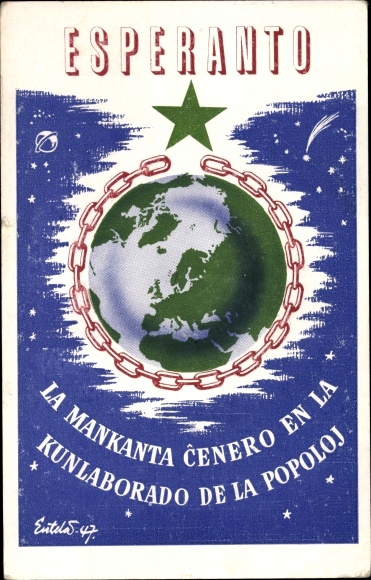 Artist Postcard Esperanto, The Missing Cenero in the Collaboration of the Peoples