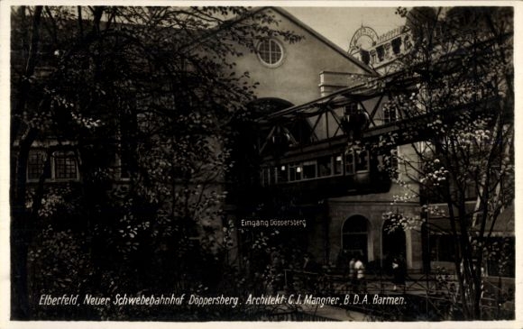 Postcard Elberfeld Wuppertal, new suspension station Döppersberg