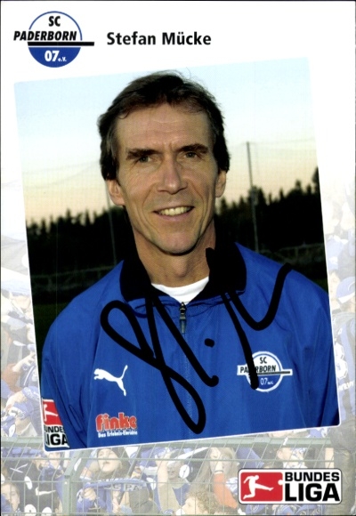 Autograph card Co-Trainer Stefan Mücke, SC Paderborn 07, autograph