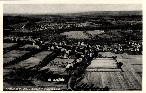 Postcard Kusterdingen in Württemberg, aerial photograph