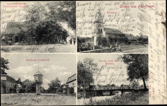PC Abbensen Edemissen Lower Saxony, church, commercial building Ferdinand Becker, castle, manor, Fuhse