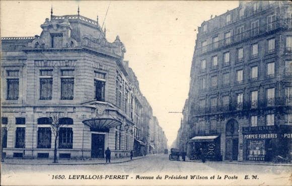 Ak Levallois Perret Hauts de Seine, Avenue du President Wilson, Post