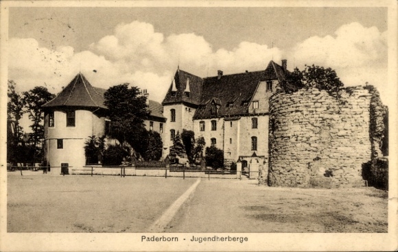 Postcard Paderborn in Westphalia, Youth Hostel