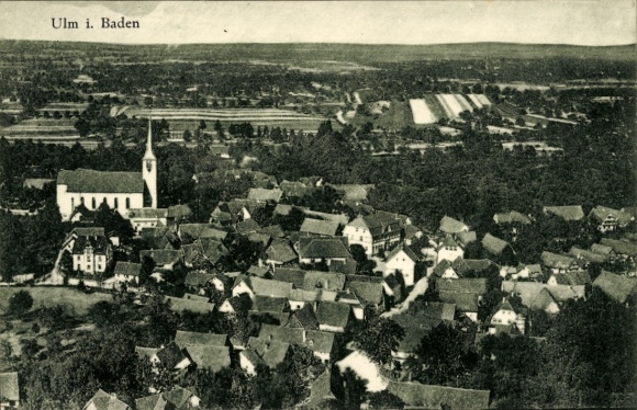Postcard Ulm in Baden Renchen Black Forest, aerial photograph