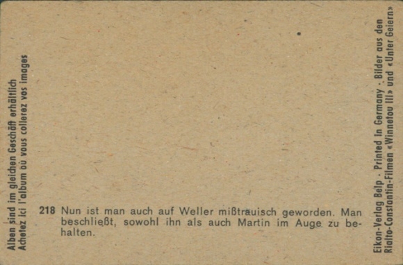 Verzamelfoto Karl May, filmscène, Winnetou III, Among Vultures, nr. 218