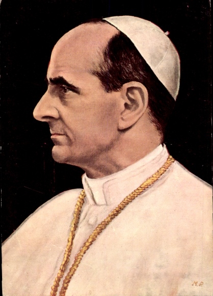 Picture Pope Paul VI, portrait, profile view