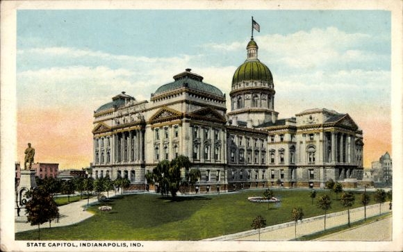Ak Indianapolis Indiana USA, Staatskapitol