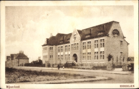 Postcard Heerlen Limburg Netherlands, My school