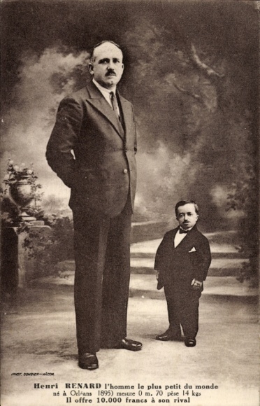 Ak Henri Renard, l'homme le plus petit du monde, 70cm, 14kg
