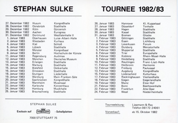 Piosenkarz Stephan Sulke, portret