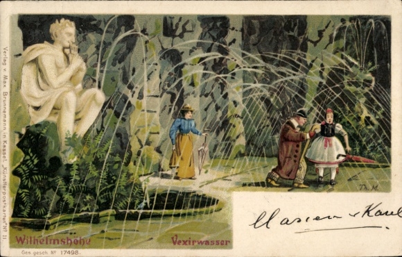 Artist Chromo-Litho Wilhelmshöhe Reinsdorf in Saxony, Vexirwasser
