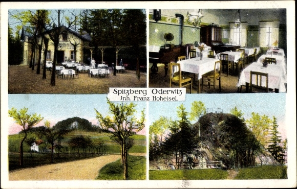 Ak Oderwitz in Oberlausitz, Gasthof Spitzberg, eigenaar Franz Hoheisel