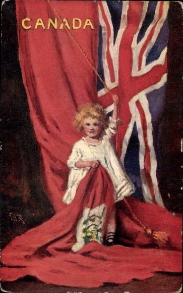 Artysta KP Canada, Dziecko z flagami, Malowany portret